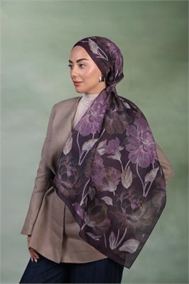 Locella Koza Pamuk Şal Mor