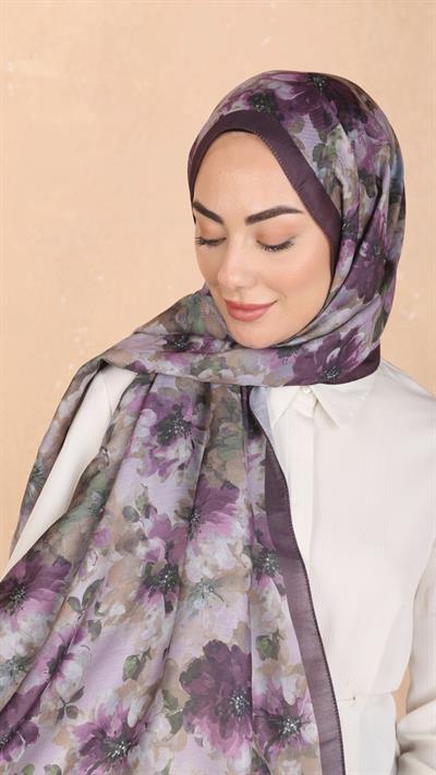 Locella Koza Pamuk Şal Mürdüm