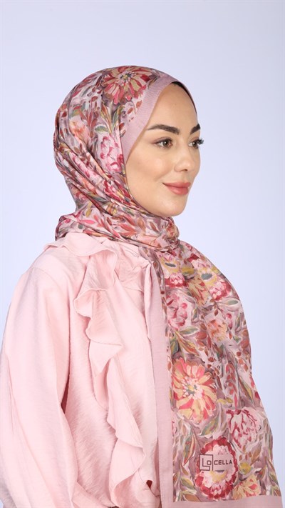 Locella Koza Pamuk Şal Pembe