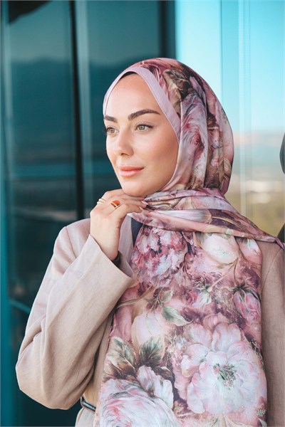 Locella Koza Pamuk Şal Pembe