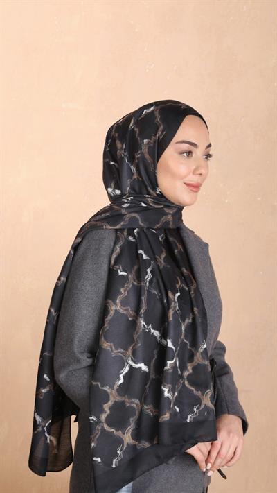 Locella Koza Pamuk Şal Siyah