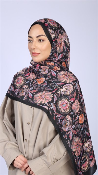 Locella Koza Pamuk Şal Siyah