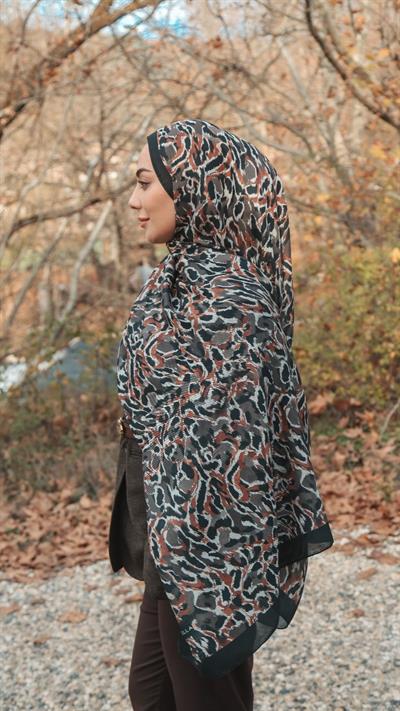 Locella Koza Pamuk Şal-Siyah Taba-3