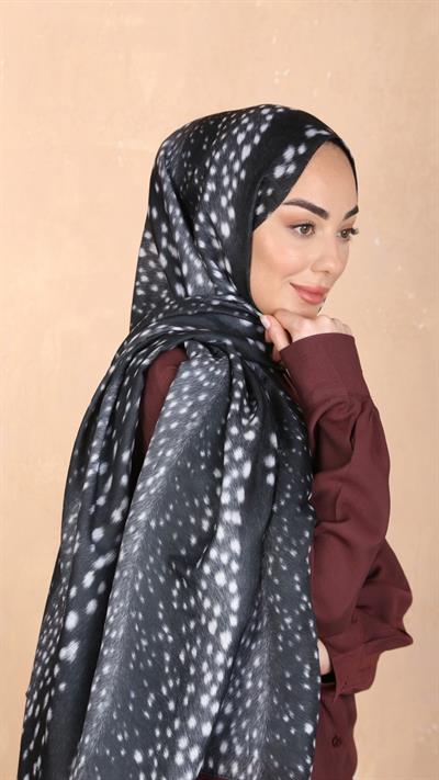 Locella Koza Pamuk Şal Siyah