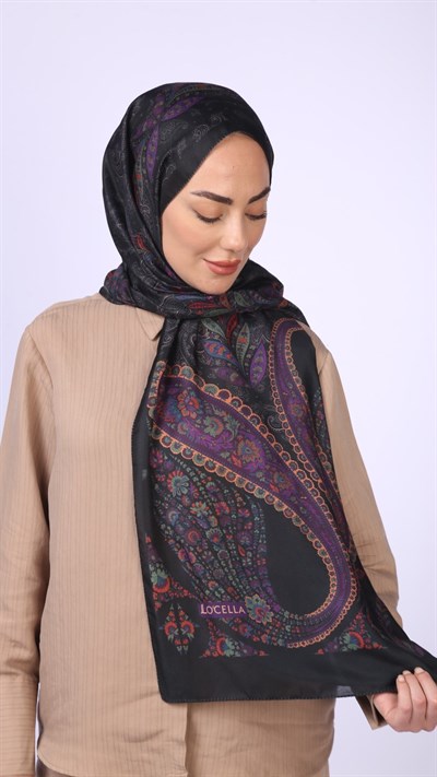 Locella Koza Pamuk Şal Siyah