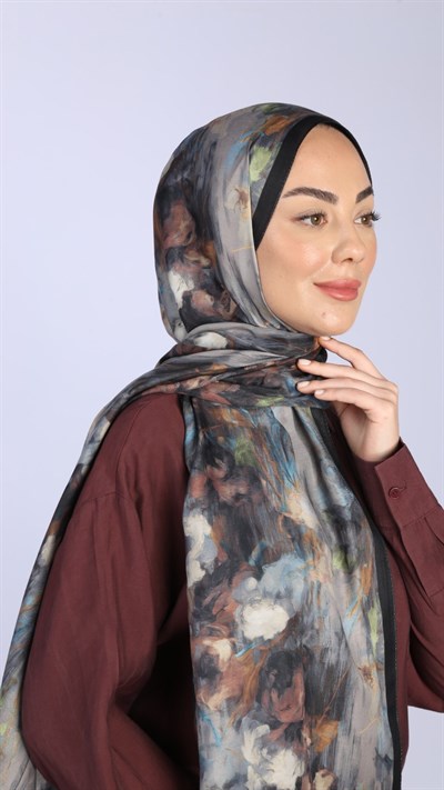 Locella Koza Pamuk Şal Siyah