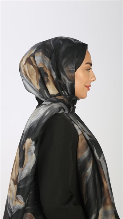 Locella Koza Pamuk Şal Siyah