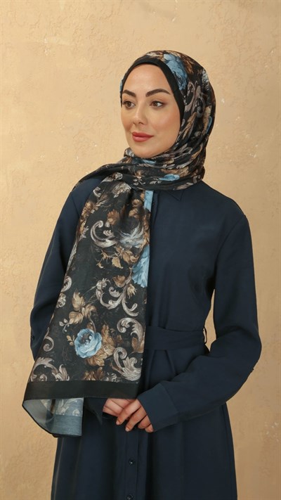 Locella Koza Pamuk Şal Siyah