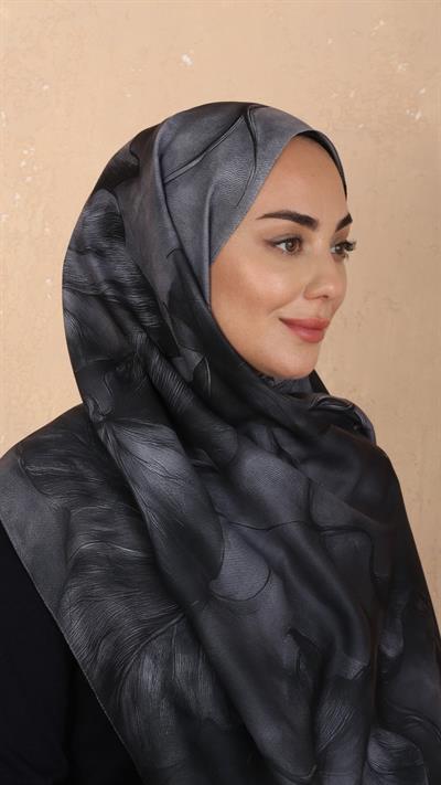 Locella Koza Pamuk Şal-Siyah-5