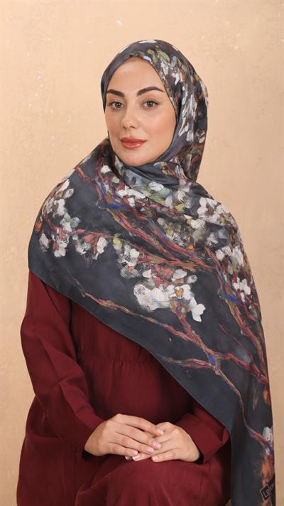 Locella Koza Pamuk Şal-Siyah-8