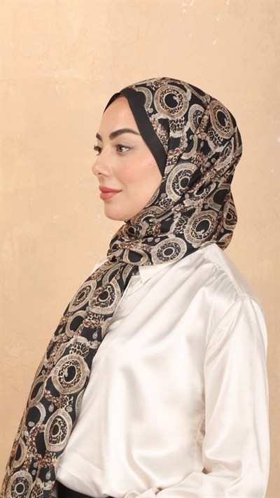 Locella Koza Pamuk Şal Siyah