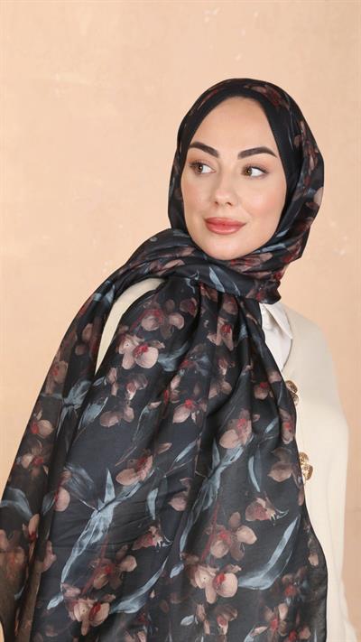 Locella Koza Pamuk Şal Siyah