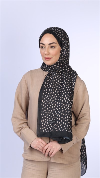 Locella Koza Pamuk Şal Siyah