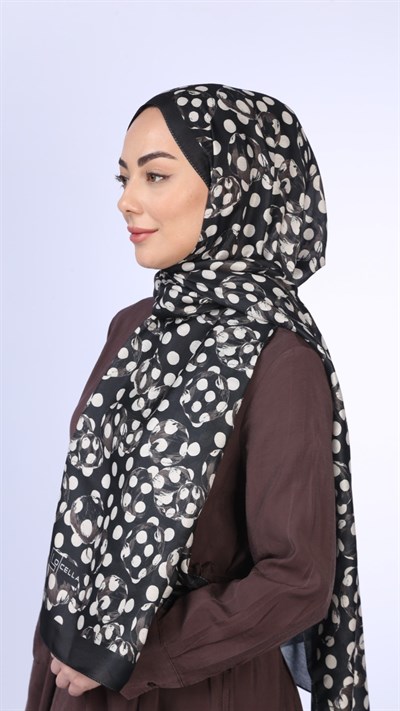 Locella Koza Pamuk Şal Siyah