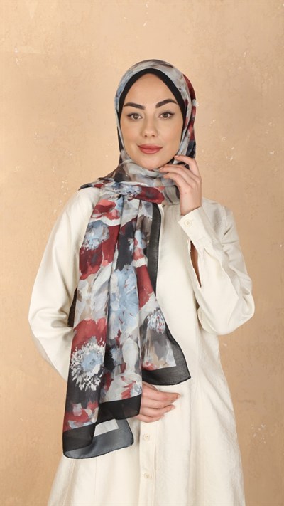 Locella Koza Pamuk Şal Siyah