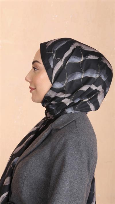 Locella Koza Pamuk Şal Siyah