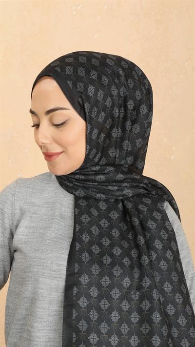 Locella Koza Pamuk Şal Siyah