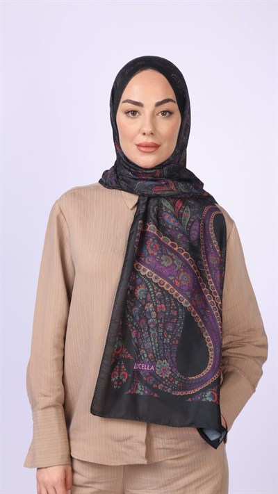 Locella Koza Pamuk Şal Siyah