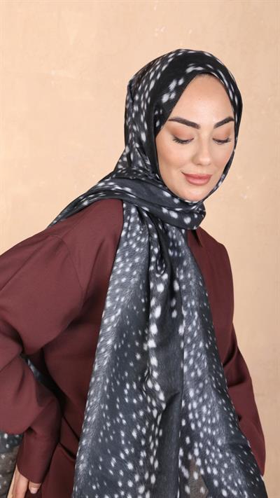 Locella Koza Pamuk Şal Siyah