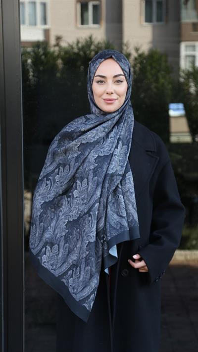 Locella Koza Pamuk Şal-Siyah-7