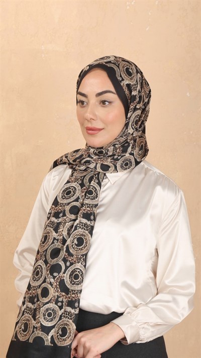 Locella Koza Pamuk Şal Siyah