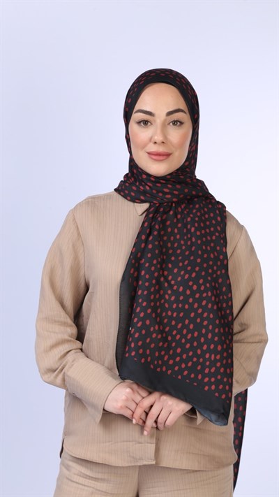 Locella Koza Pamuk Şal Siyah