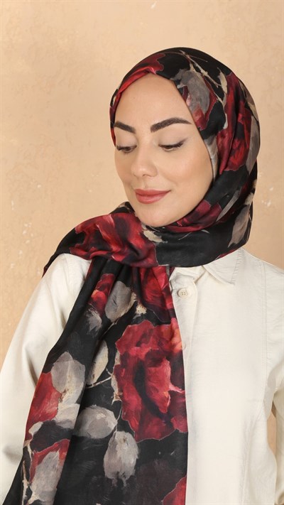 Locella Koza Pamuk Şal Siyah