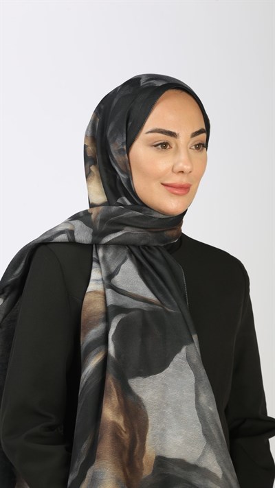 Locella Koza Pamuk Şal Siyah