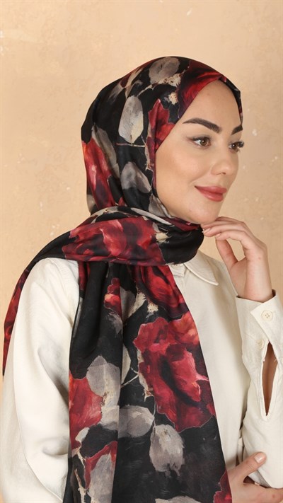 Locella Koza Pamuk Şal Siyah