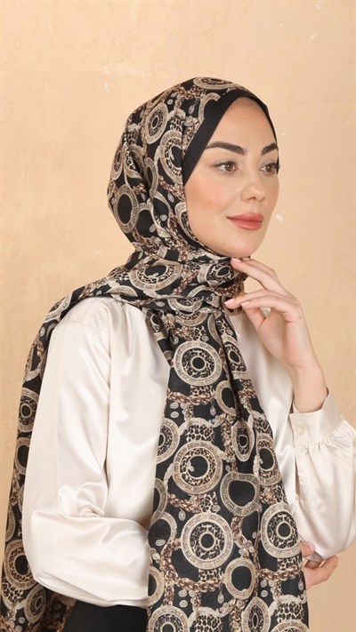 Locella Koza Pamuk Şal Siyah