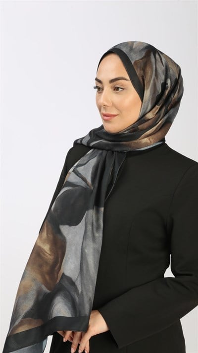 Locella Koza Pamuk Şal Siyah