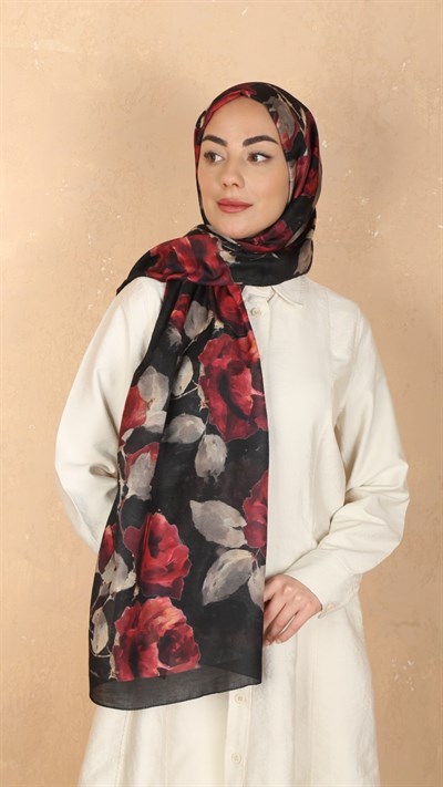 Locella Koza Pamuk Şal Siyah