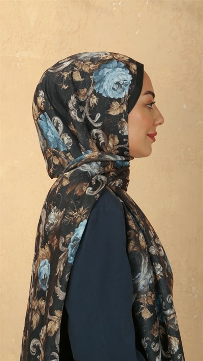 Locella Koza Pamuk Şal Siyah