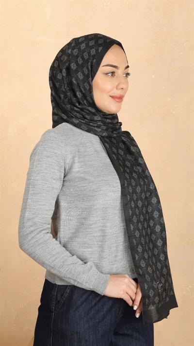 Locella Koza Pamuk Şal Siyah