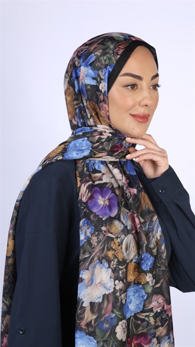 Locella Koza Pamuk Şal Siyah