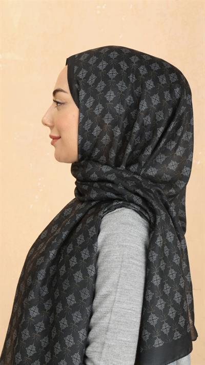 Locella Koza Pamuk Şal Siyah