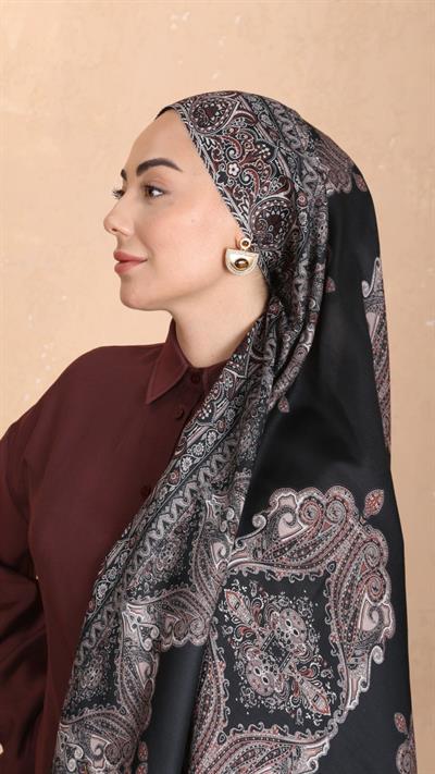 Locella Koza Pamuk Şal Siyah