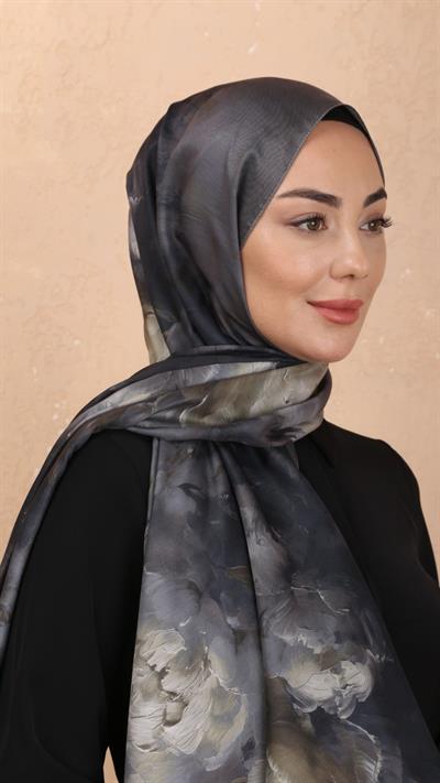 Locella Koza Pamuk Şal Siyah Yeşil