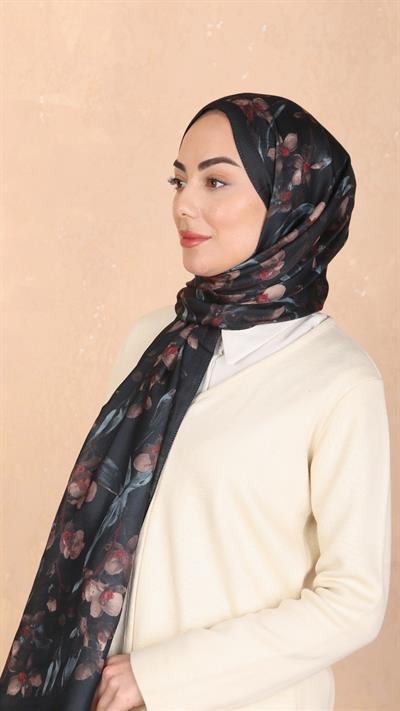 Locella Koza Pamuk Şal Siyah