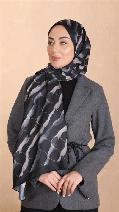 Locella Koza Pamuk Şal Siyah