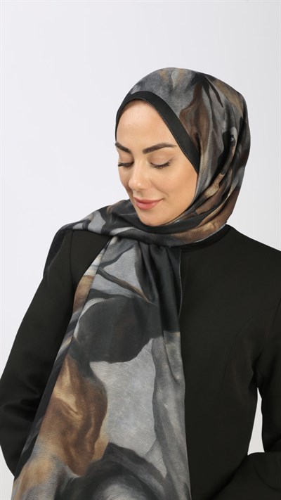 Locella Koza Pamuk Şal Siyah