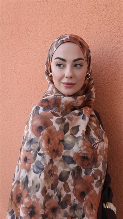 Locella Koza Pamuk Şal Turuncu