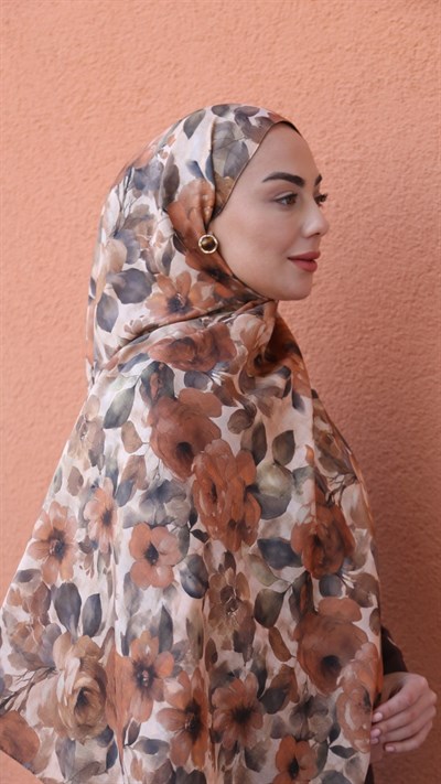 Locella Koza Pamuk Şal Turuncu