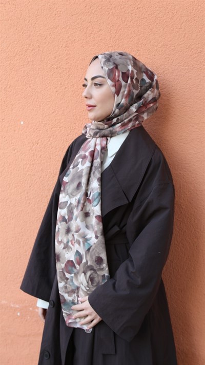 Locella Koza Pamuk Şal Vizon