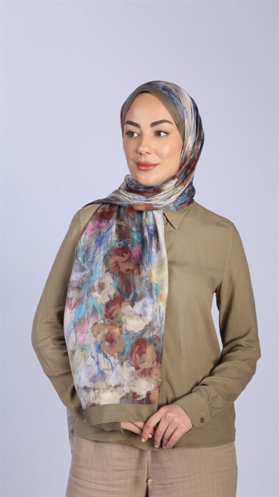 Locella Koza Pamuk Şal Yeşil