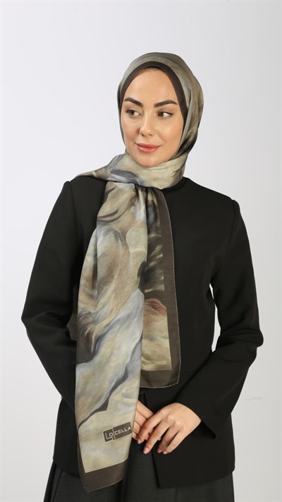 Locella Koza Pamuk Şal Yeşil