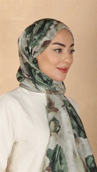 Locella Koza Pamuk Şal Yeşil