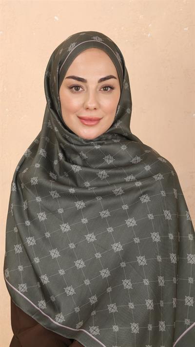 Locella Koza Pamuk Şal-Yeşil-8