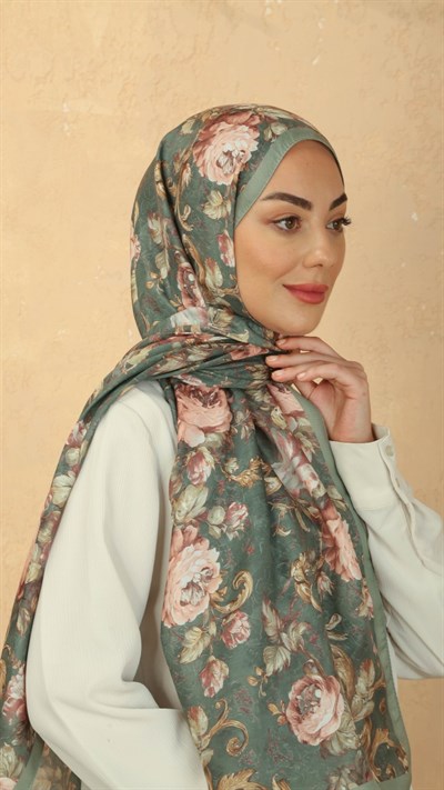 Locella Koza Pamuk Şal Yeşil