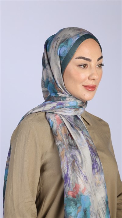 Locella Koza Pamuk Şal Zümrüt